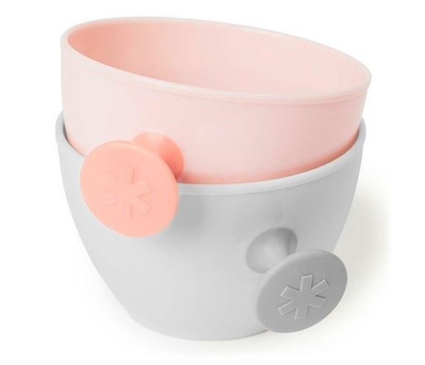 Skip Hop Zestaw misek Easy-Grab Grey/Soft Coral - 1256010 - zdjęcie